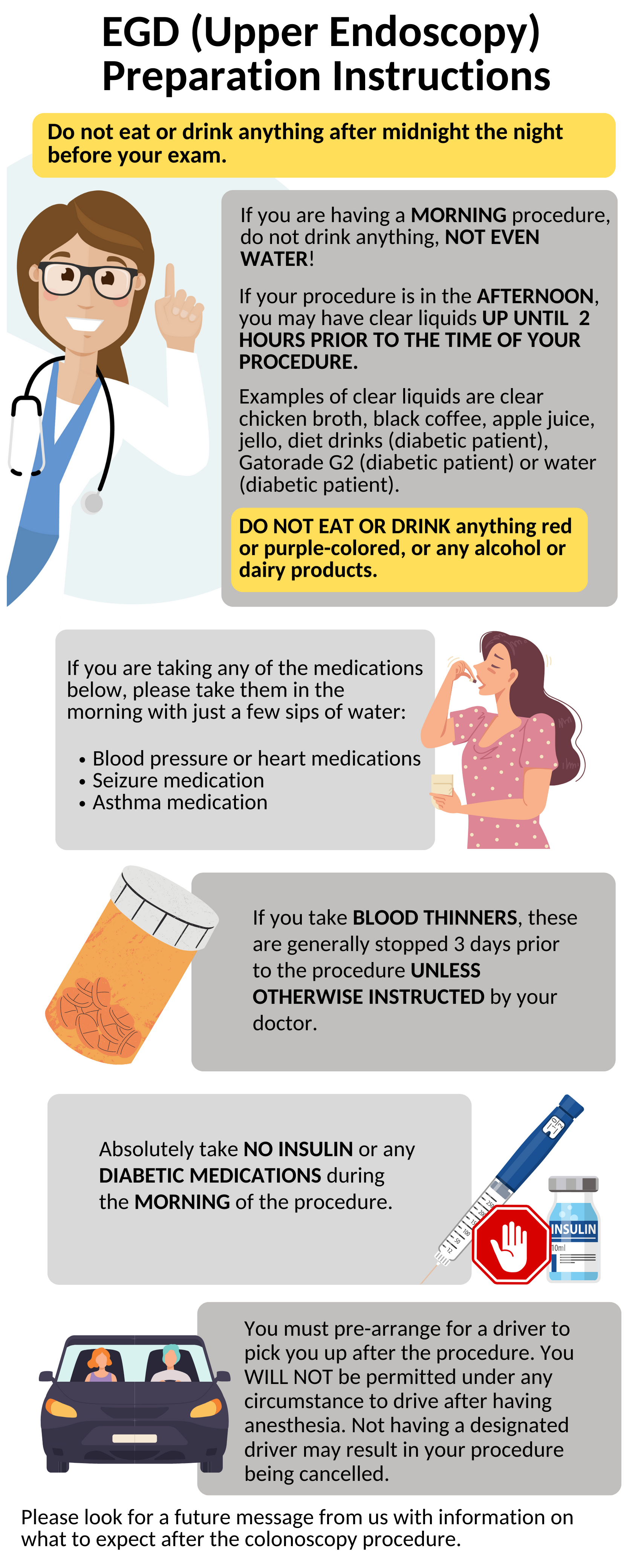 EGD (Upper Endoscopy)Preparation Instructions - CredaHealth